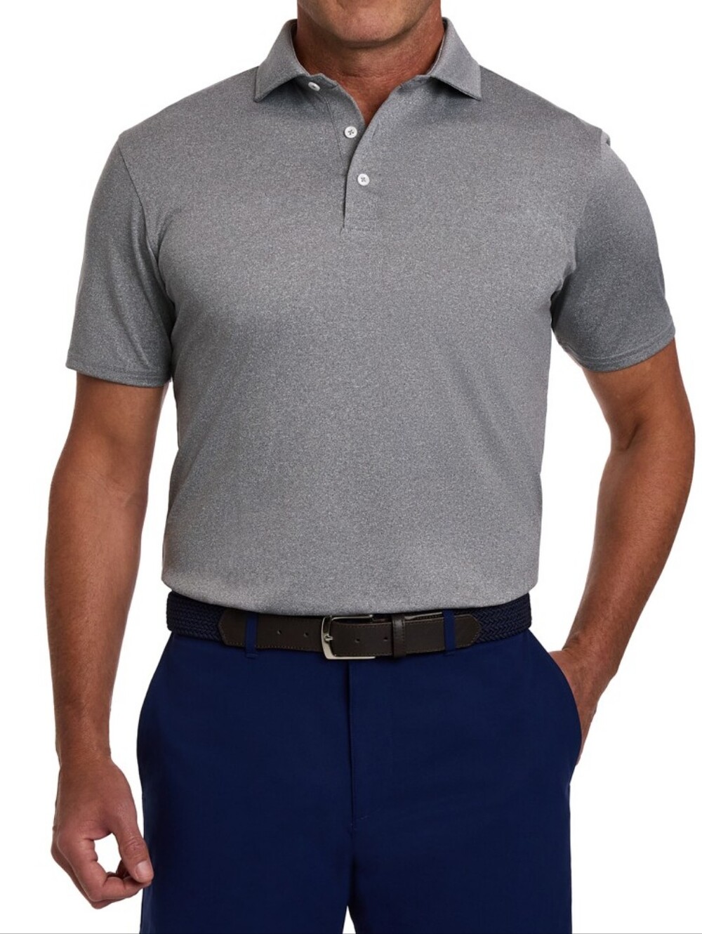 Holderness & Bourne Men's The Anderson Shirt Golf Polo Heathered Gray Sz XL